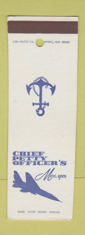 Matchbook Cover - Chief Petty Officer's Mess MISCUT SAMPLE