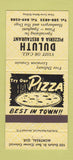 Matchbook Cover - Duluth Pizza Restaurant Montreal QC 30 Strike