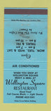 Matchbook Cover - Wellington Square Restaurant WORN 30 Strike