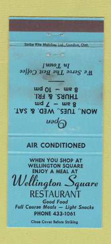 Matchbook Cover - Wellington Square Restaurant WORN 30 Strike