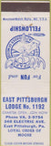 Matchbook Cover - Matchbook Cover Moose Lodge East Pittsburgh PA