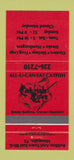 Matchbook Cover - Catfish Cove Mesquite TX 30 Strike