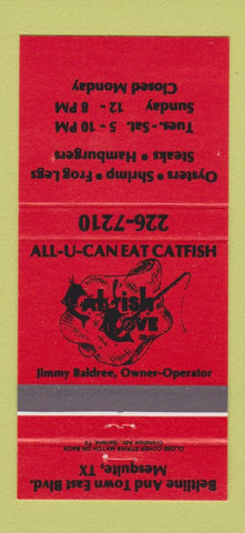 Matchbook Cover - Catfish Cove Mesquite TX 30 Strike