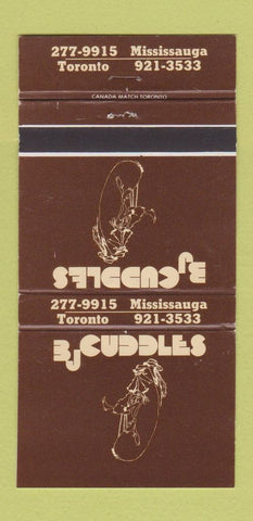 Matchbook Cover - BJ Cuddles Toronto Mississauga ON 30 Strike