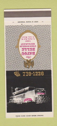 Matchbook Cover - Bayou Belle Sternwheeler Restaurant St Louis MO 30 Strike