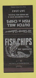 Matchbook Cover - Dutch Mill Fish n Chips Scarborough ON 30 Strike