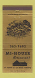 Matchbook Cover - Mi House Restaurant Toronto ON 30 Strike