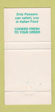 Matchbook Cover - Paesano Restaurant Niagara Falls ON 30 Strike