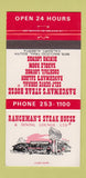 Matchbook Cover - Ranchman's Steak House Calgary AB WEAR 30 Strike
