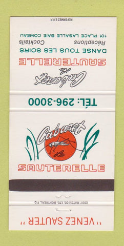 Matchbook Cover - Cabaret Sauterelle Dancing Baie Comeau QC 30 Strike