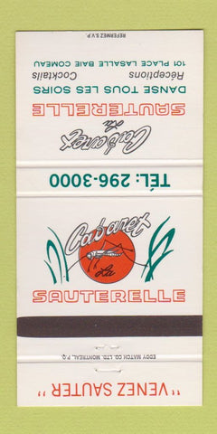Matchbook Cover - Cabaret La Sauterelle Baie Comeau QC 30 Strike
