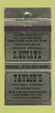 Matchbook Cover - Taylor's Bar Panorama City CA 30 Strike