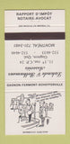 Matchbook Cover - Lalonde & Belhumeur Associes Gagnon QC Montreal 30 Strike
