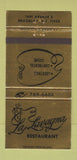 Matchbook Cover - La Lavagna Restaurant Brooklyn NY 30 Strike