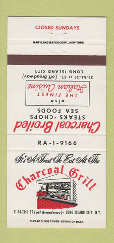 Matchbook Cover - Charcoal Grill Long Island City NY 30 Strike