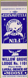 Matchbook Cover - Matchbook Cover Moose Lodge Willow Grove PA