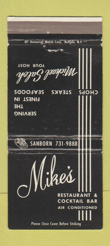 Matchbook Cover - Mike's Restaurant Bar Lockport? NY WEAR 30 Strike