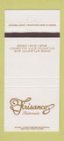 Matchbook Cover - Frisanco Ristorante Atlantic City NJ 30 Strike