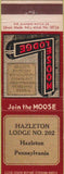 Matchbook Cover - Matchbook Cover Moose Lodge Hazelton PA