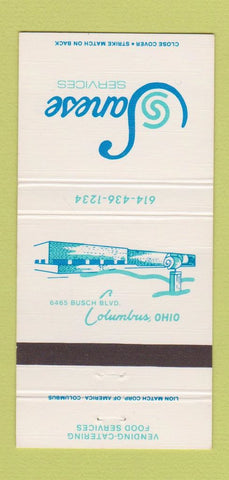 Matchbook Cover - Sanese Services Catering Vending Columbus OH 30 Strike