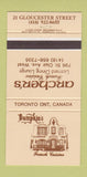 Matchbook Cover - Archer's French Restaurant Toronto ON 30 Strike