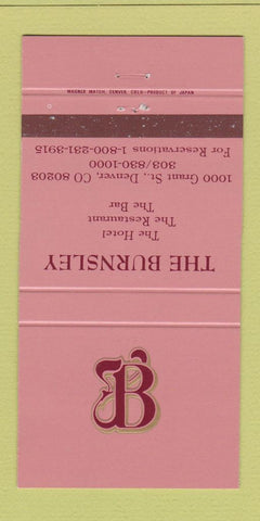 Matchbook Cover - The Burnsley Hotel Denver Colorado 30 Strike