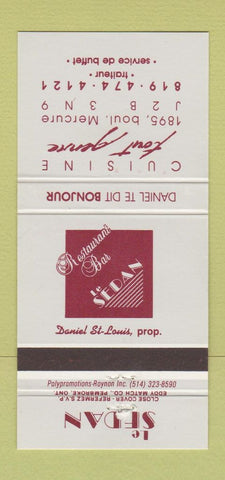 Matchbook Cover - Le Sedan Restaurant QC 30 Strike