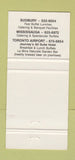 Matchbook Cover - Marconi's Steak Pasta Sudbury Mississauga Toronto ON 30 Strike