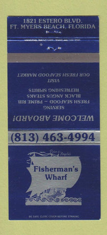 Matchbook Cover - Fisherman's Wharf Fort Myers Beach FL 30 Strike