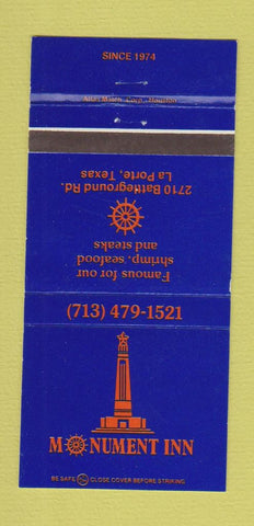 Matchbook Cover - Monument Inn La Porte TX 30 Strike