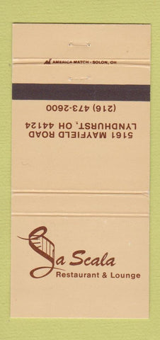 Matchbook Cover - La Scala Restaurant Lyndhurst OH 30 Strike