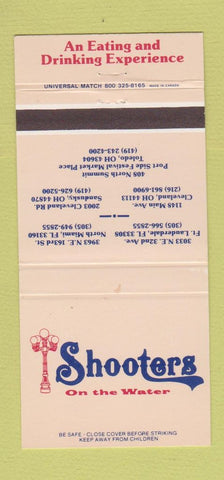 Matchbook Cover - Shooters Fort Lauerdale Miami FL Cleveland Toledo OH 30 Strike