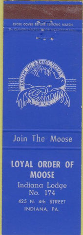 Matchbook Cover - Matchbook Cover Moose Lodge Indiana PA