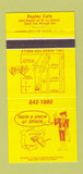 Matchbook Cover - Bagley Cafe Spanish Detroit MI 30 Strike