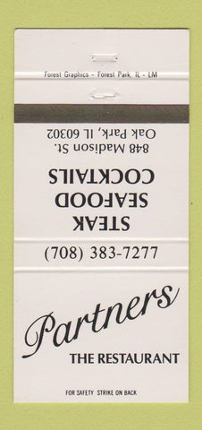 Matchbook Cover - Partners Restaurant Oak Park IL 30 Strike
