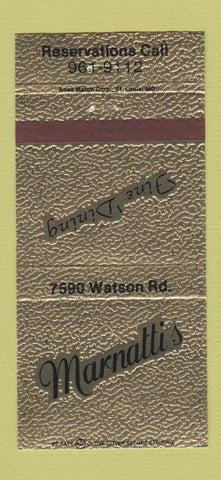 Matchbook Cover - Marnatti's Restaurant  30 Strike