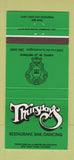 Matchbook Cover - Thursday's Restaurant Montreal QC 30 Strike