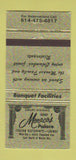 Matchbook Cover - Monaco's Palace Italian Restaurant Columbus OH 30 Strike