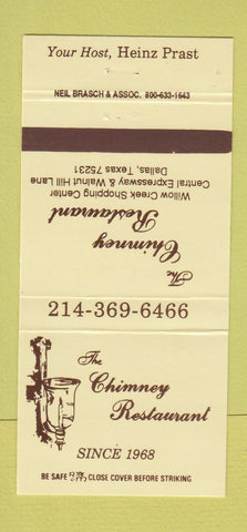 Matchbook Cover - Chimney Restaurant Dallas TX 30 Strike