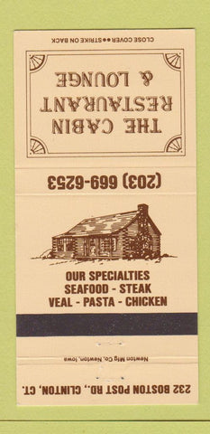 Matchbook Cover - Cabin Restaurant Clinton CT 30 Strike