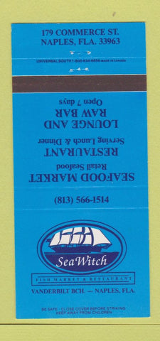 Matchbook Cover - Sea Witch Seafood Restaurant Naples FL 30 Strike