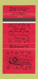 Matchbook Cover - Hot Spot Pizza Restaurant Regina SK 30 Strike
