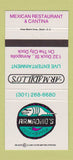 Matchbook Cover - Armadillo's Annapolis MD Mexican restaurant 30 Strike