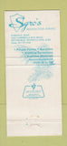 Matchbook Cover - Sgro's Restaurant Pittsburgh PA 30 Strike