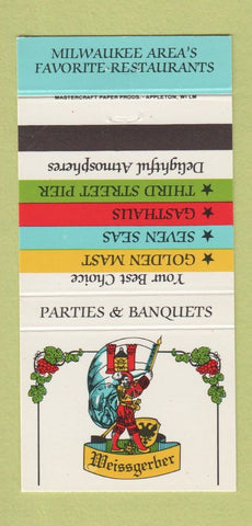 Matchbook Cover - Weissgerber Restaurant Milwaukee WI 30 Strike