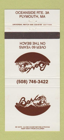 Matchbook Cover - Berts Plymouth MA 30 Strike