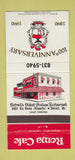 Matchbook Cover - Roma Cafe Detroit MI 1990 30 Strike