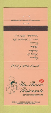 Matchbook Cover - Un Bacio Ristorante Italian Scotsdale AZ 30 Strike