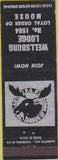 Matchbook Cover - Matchbook Cover Moose Lodge Wellsburg WV black