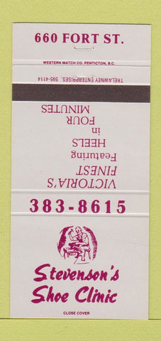 Matchbook Cover - Stevenson's Shoe Clinic Victoria BC 30 Strike